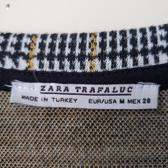 ZARA Plaid Career Bellow Sleeved Tunic Dress - Picture 4 of 5